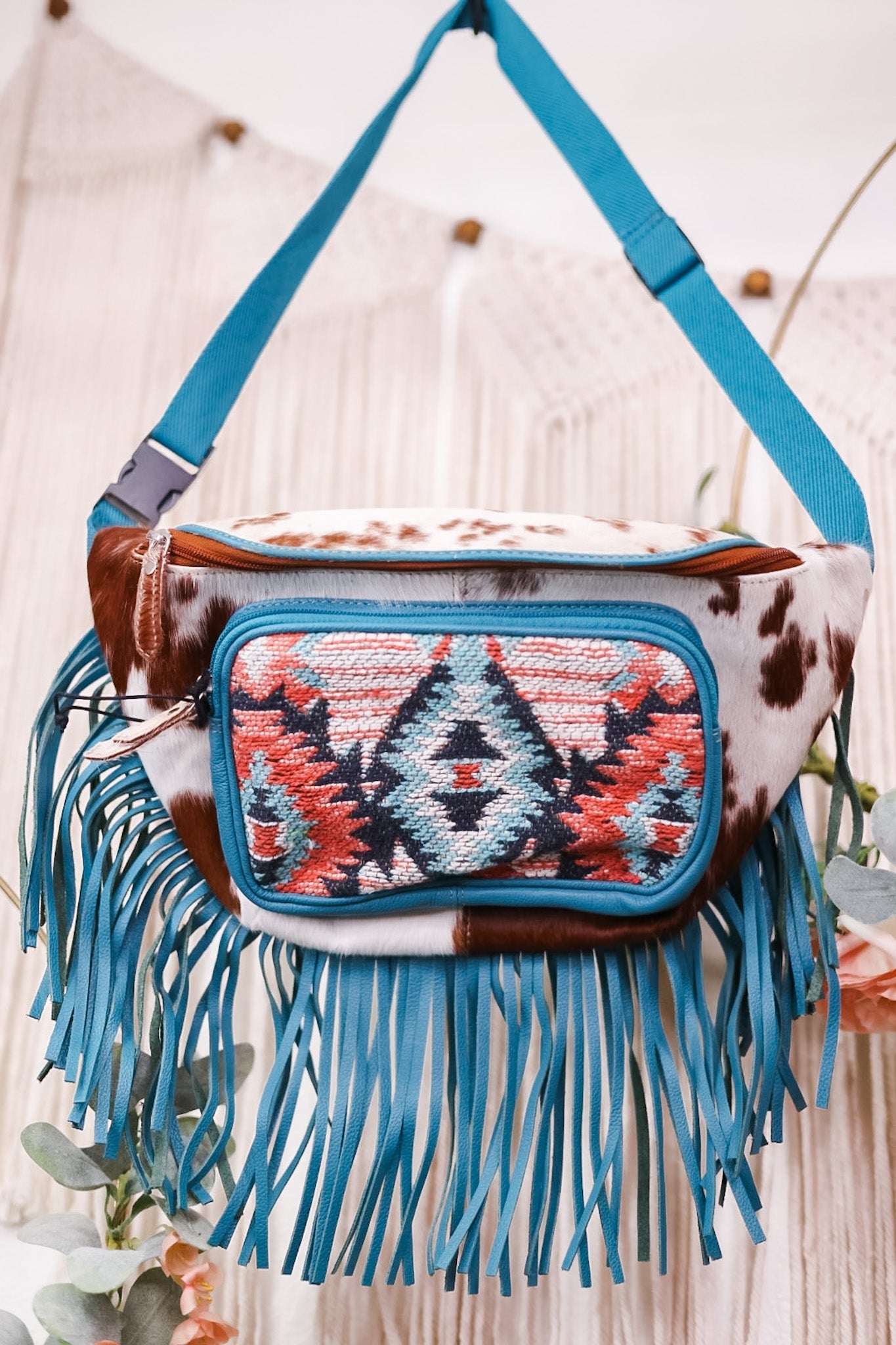 Tonga Ridge Turquoise Fanny Pack - Whiskey Skies - KHEMCHAND HANDICRAFT