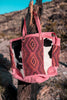 Tonga Ridge Weekender Bag in Salmon & Pink - Whiskey Skies - KHEMCHAND HANDICRAFT