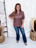 Tooled & Wild Short Sleeve Top - Whiskey Skies - STERLING KREEK