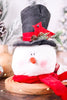 Top Hat And Cardinal Tree Topper Snowman Head - Whiskey Skies - WT COLLECTION