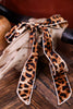 Trail Knot Leopard Print Twilly - Whiskey Skies - 2 FLY CO.
