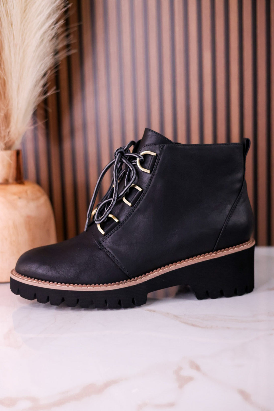 Trail Ride Black Lace Up Boots - Whiskey Skies - CORKYS FOOTWEAR