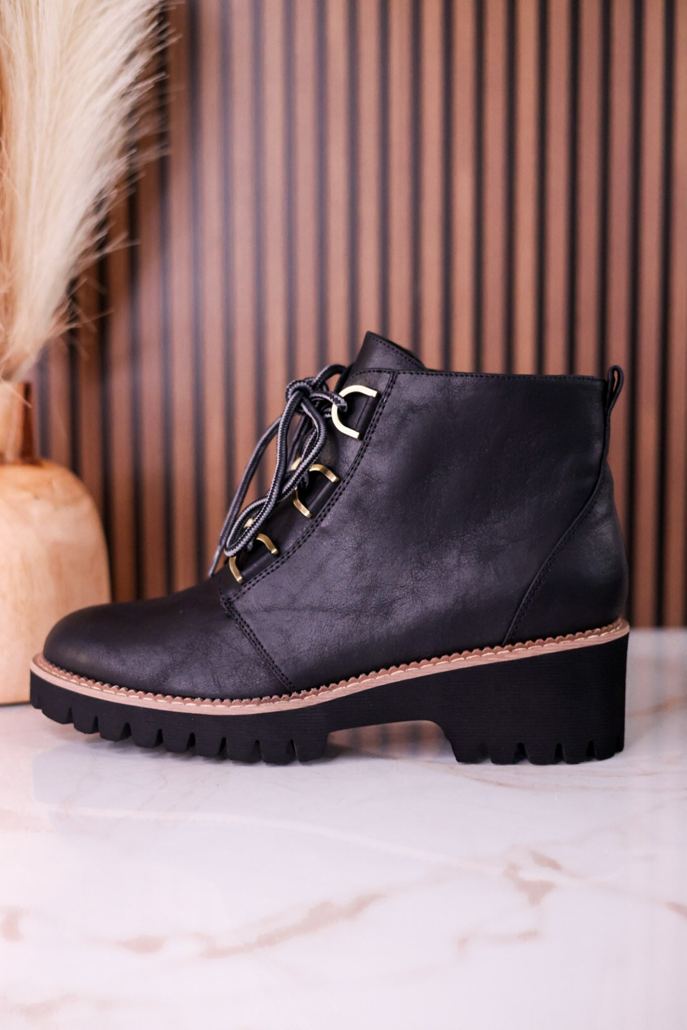 Trail Ride Black Lace Up Boots - Whiskey Skies - CORKYS FOOTWEAR