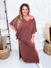 Travel Two Piece Ribbed Material Set (8 Colors) - Whiskey Skies - DEAR SCARLETT