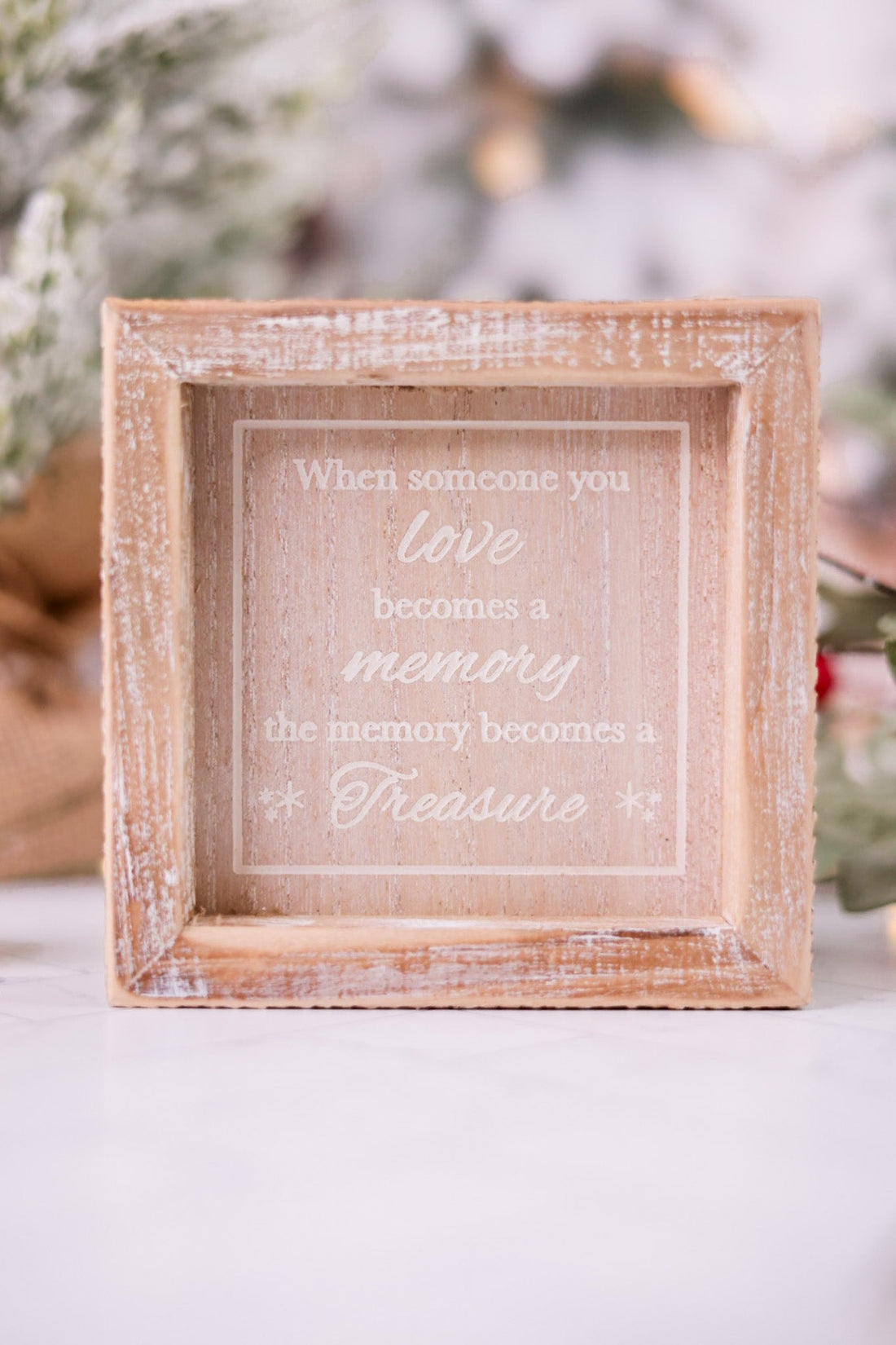 Treasured Memory Wood Framed Sign - Whiskey Skies - ADAMS & CO