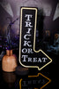 Trick or Treat Hanging Sign With Neon Outline - Whiskey Skies - SPECIAL T IMPORTS INC
