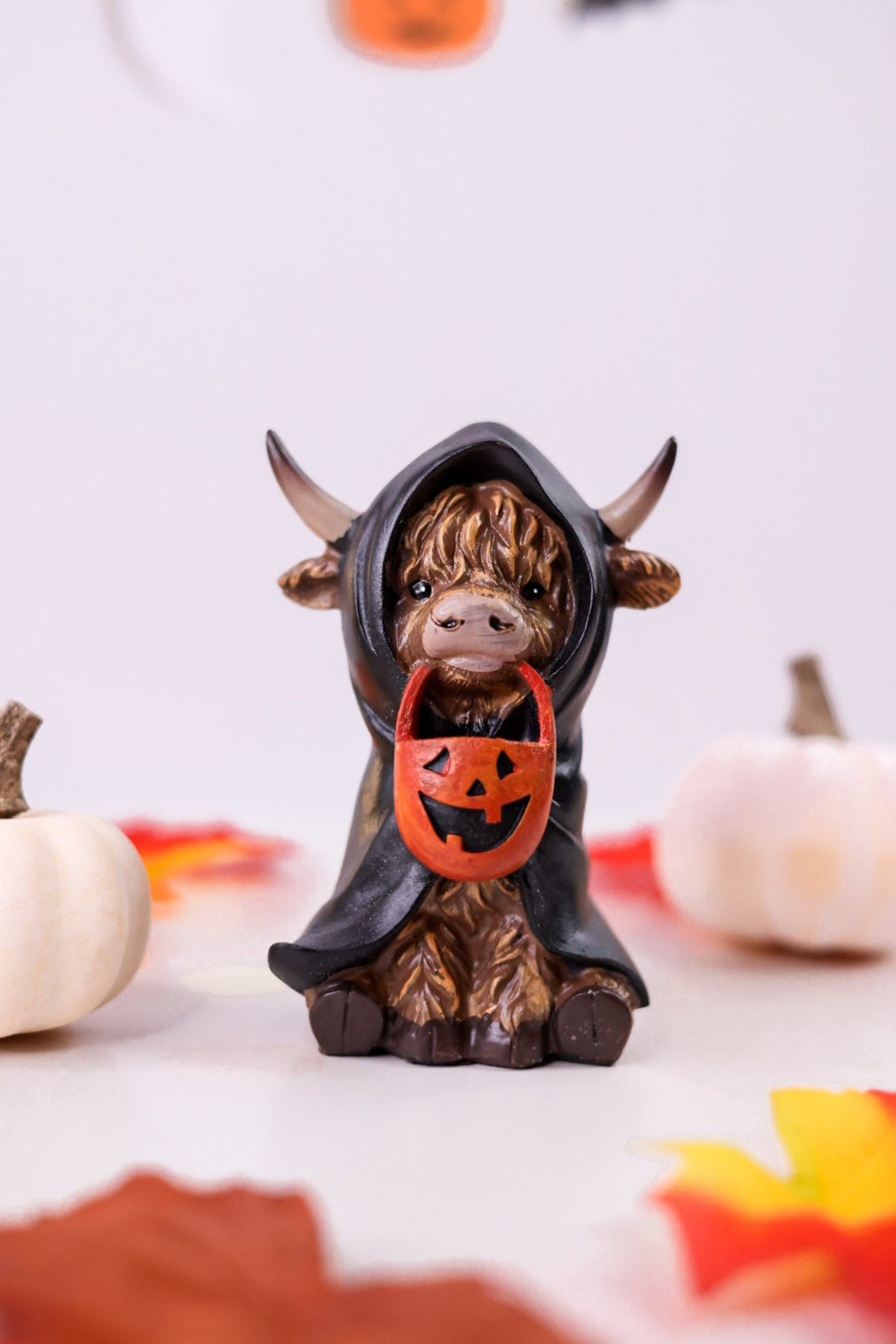 Trick Or Treat Resin Highland Cow Table Top Decorations (Three Styles) - Whiskey Skies - HANNA'S HANDIWORKS