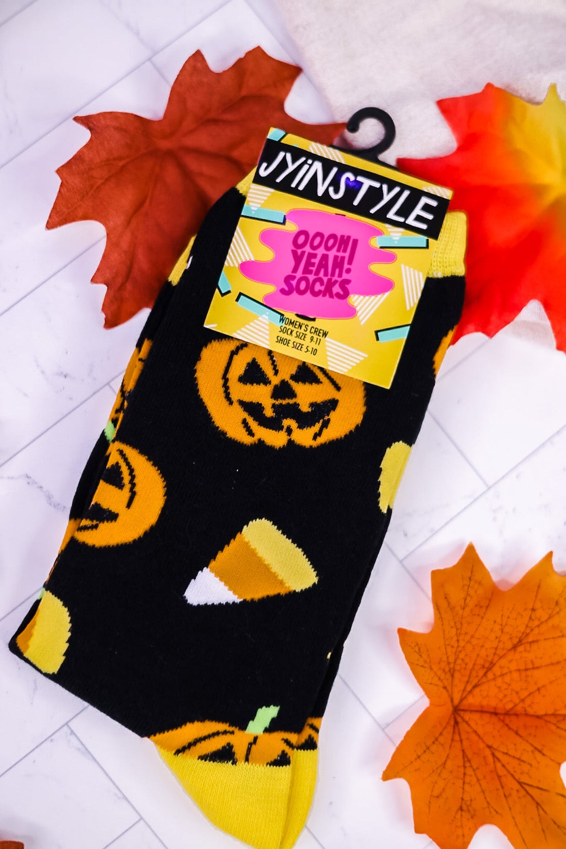 Trick or Treat Socks - Whiskey Skies - JY DESIGNS