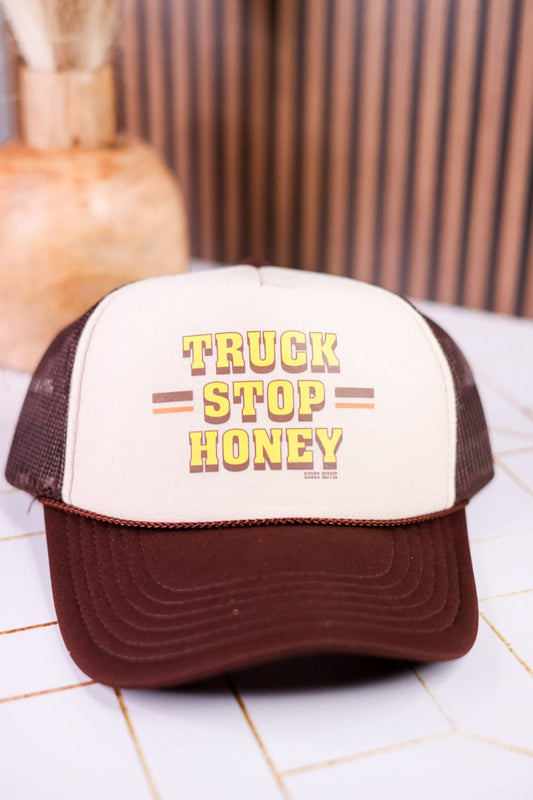 Truck Stop Honey Snapback Trucker Hat - Whiskey Skies - RODEO HIPPIE