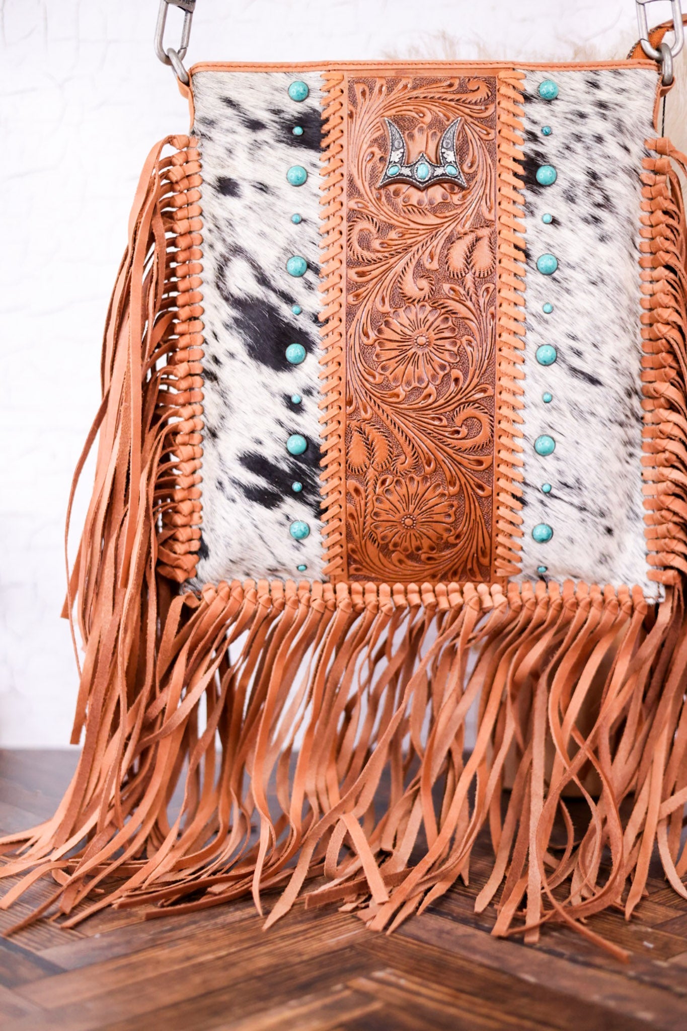 Tucson Cowhide Tassel Bag - Whiskey Skies - LOYAL WEST