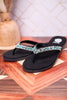 Tumbled Gemstone Turquoise "Diyah" Sandals - Whiskey Skies - YELLOWBOX