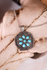 Turquoise Concho Western Pendant Necklace - Whiskey Skies - BOHO RANCH SHOP