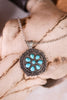 Turquoise Concho Western Pendant Necklace - Whiskey Skies - BOHO RANCH SHOP