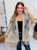 Turquoise Geometric Boho Lace Cardigan - Whiskey Skies - ORIGAMI APPAREL