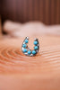 Turquoise Horseshoe Stretch Ring - Whiskey Skies - BOHO RANCH SHOP