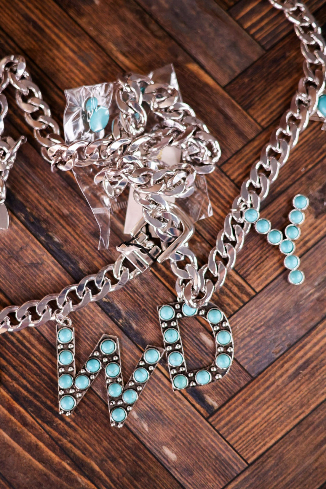 Turquoise "Howdy" Belt - Whiskey Skies - SOUTHERN GRACE