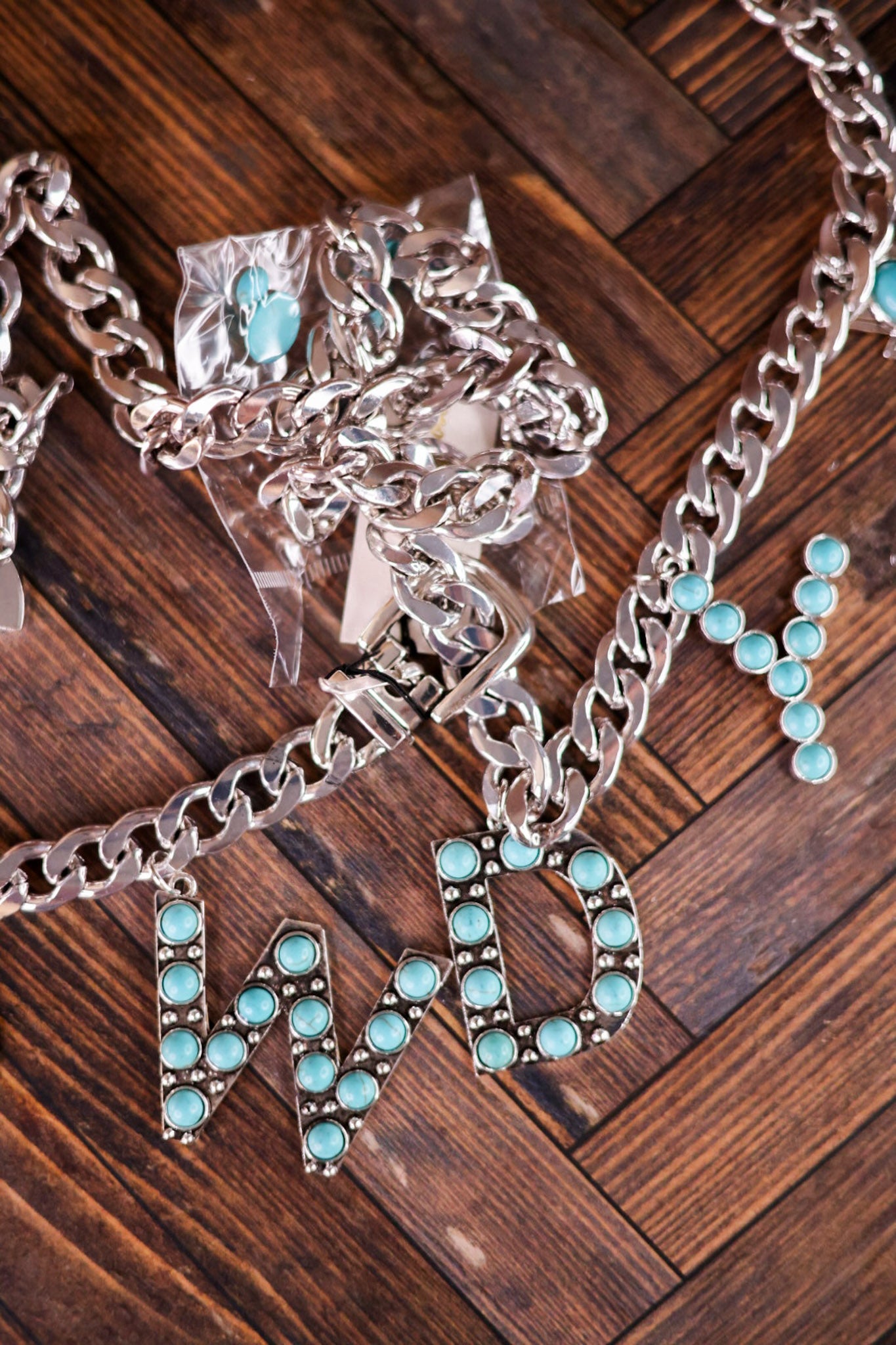 Turquoise "Howdy" Belt - Whiskey Skies - SOUTHERN GRACE