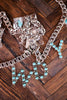 Turquoise "Howdy" Belt - Whiskey Skies - SOUTHERN GRACE