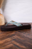 Turquoise Overboard Flip Flops With Embroidered Faux Leather Straps - Whiskey Skies - CORKYS FOOTWEAR