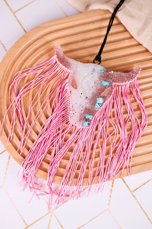 Turquoise & Pink Cow Skull Freshie (6 Scents) - Whiskey Skies - GINGER & LACE