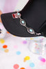Turquoise & Silver Oval Trucker Hat Chain - Whiskey Skies - VIBES HAT COMPANY