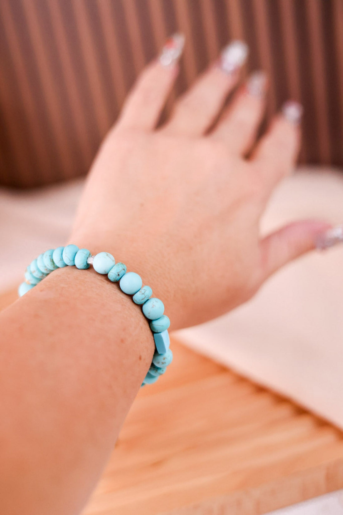 Turquoise Stone Stacking Bracelet - Whiskey Skies - SCOUT CURATED WEARS