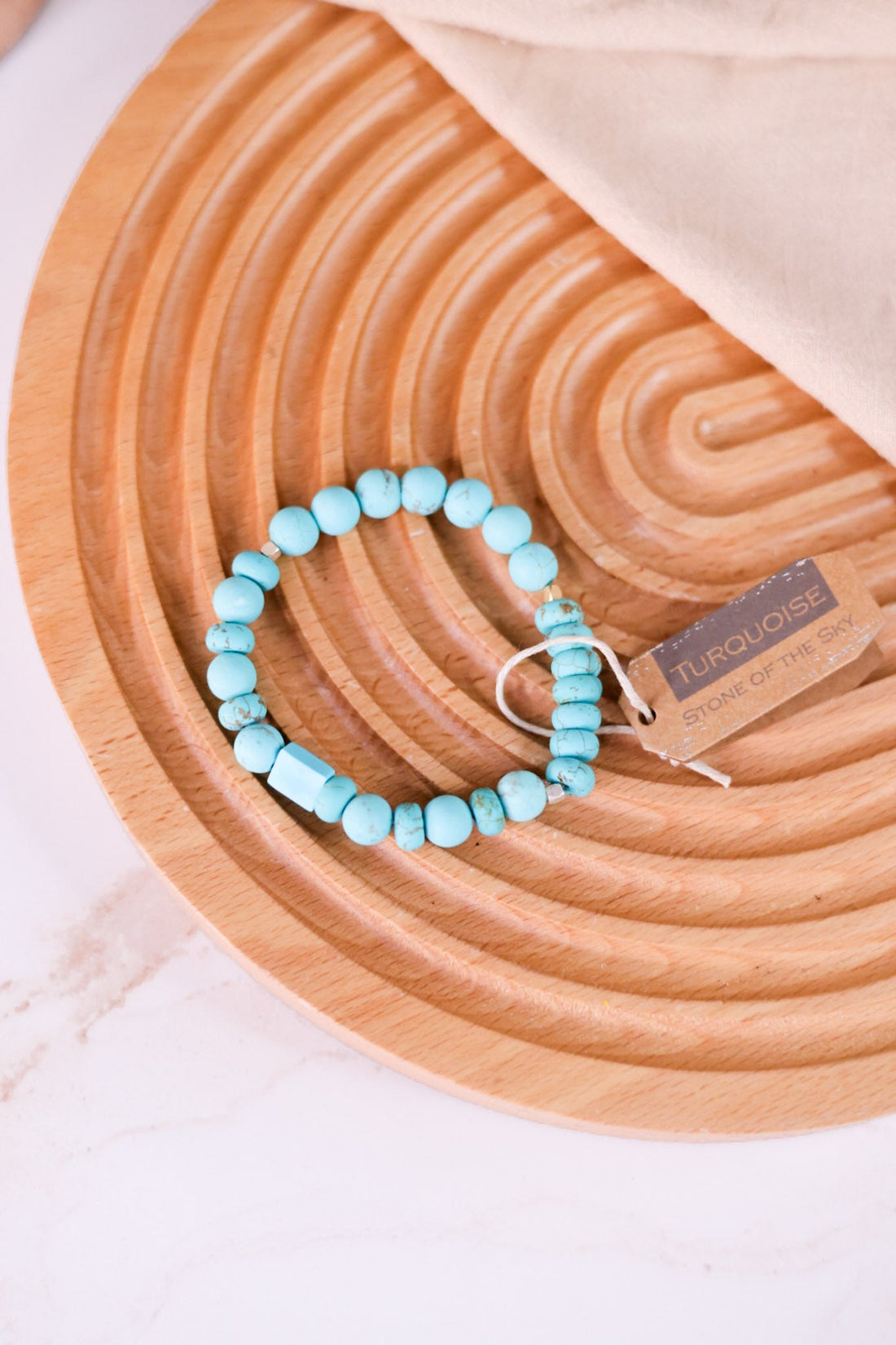 Turquoise Stone Stacking Bracelet - Whiskey Skies - SCOUT CURATED WEARS