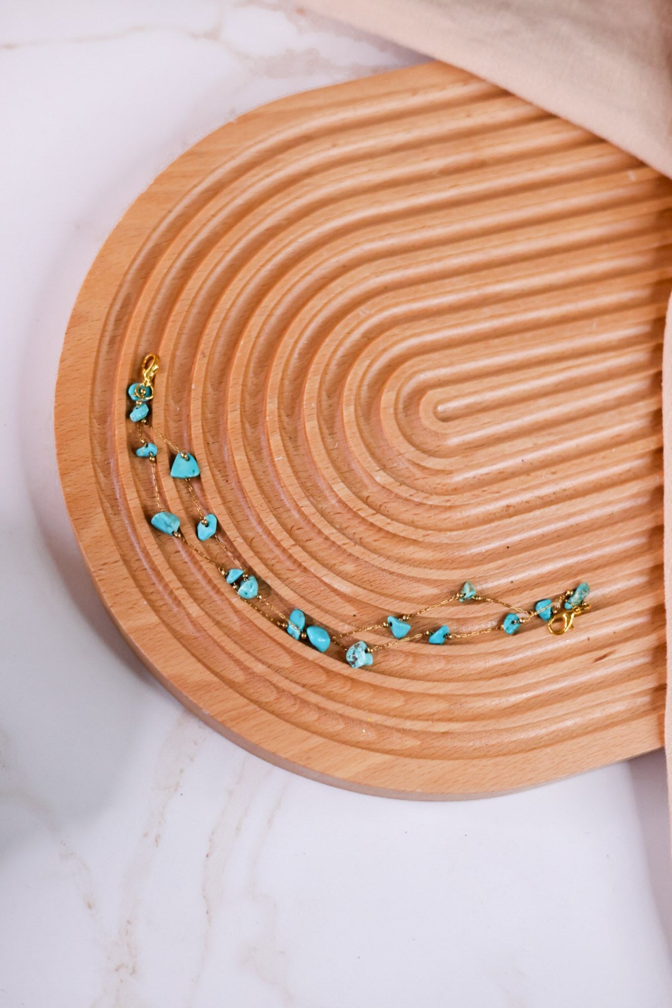 Turquoise Trucker Hat Chain - Whiskey Skies - VIBES HAT COMPANY