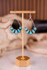 Turquoise Western Stone Teardrop Hoop Drop Dangle Earrings - Whiskey Skies - BOHO RANCH SHOP