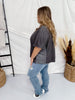 Ultra Soft Short Sleeve Charcoal Top - Whiskey Skies - SEW IN LOVE