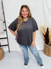 Ultra Soft Short Sleeve Charcoal Top - Whiskey Skies - SEW IN LOVE
