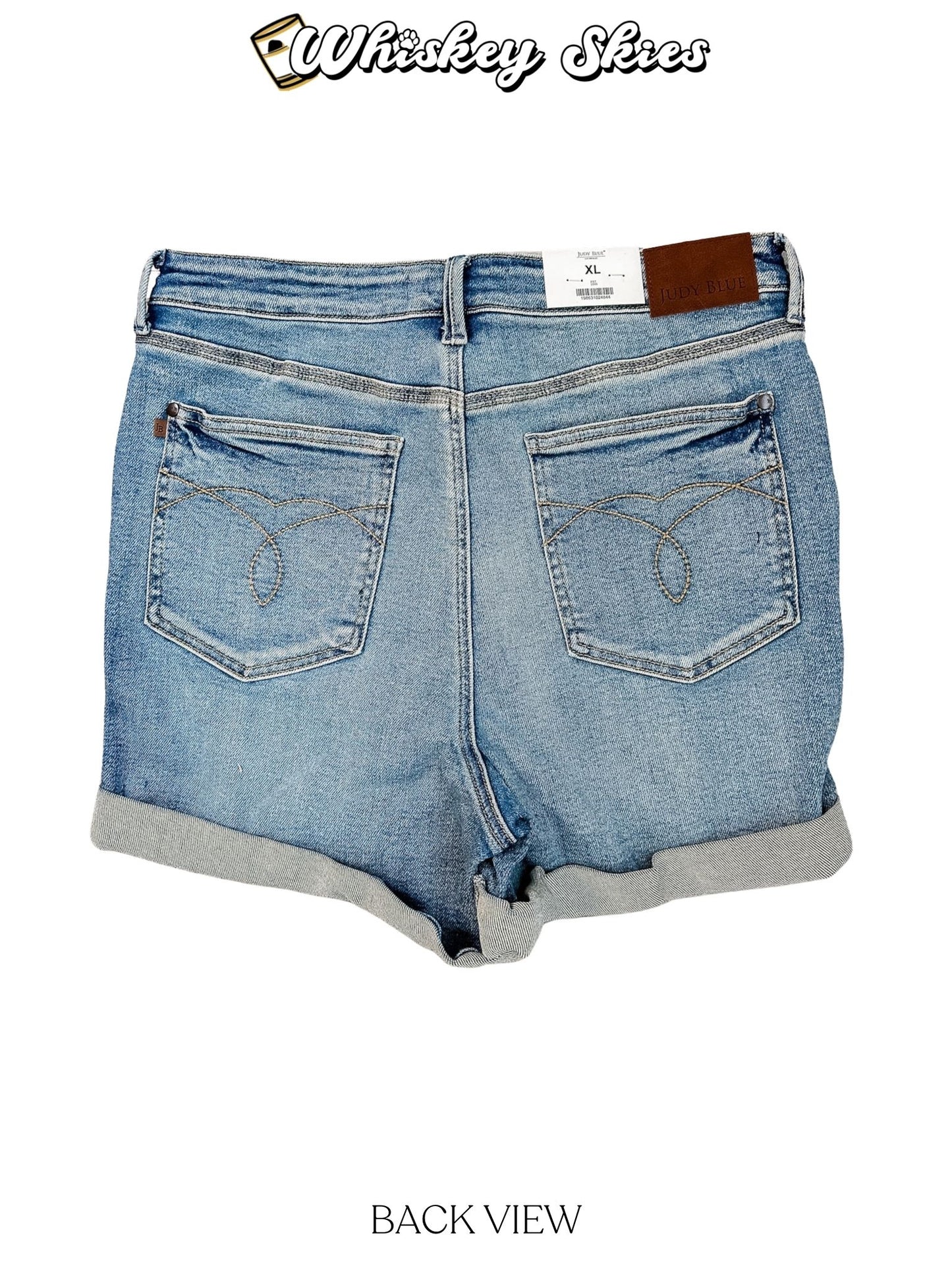 Judy Blue High-Waist Slim Short Light Wash Denim Tummy Control Shorts