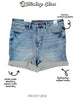 Judy Blue High-Waist Slim Short Light Wash Denim Tummy Control Shorts
