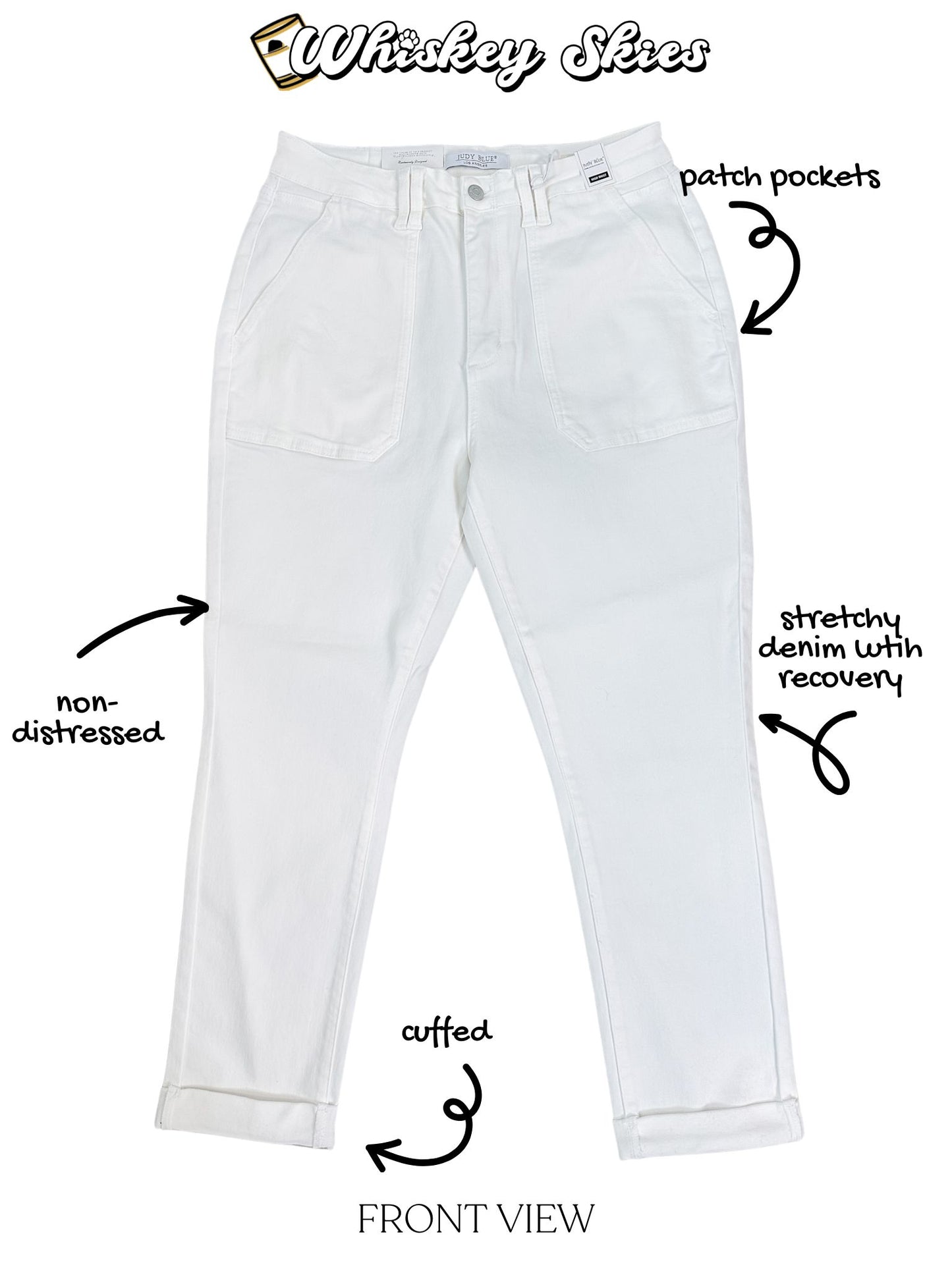 Judy Blue High-Waist White Aurora Weekender Jeans