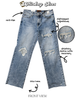 Judy Blue Mid Rise Distressed 90's Straight Leg Jeans