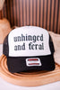 Unhinged And Feral Trucker Hat - Whiskey Skies - H+P WHOLESALE