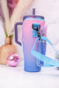 Unicorn Tumbler Holder with Strap and Zipper Pouch - Whiskey Skies - CAINIAO