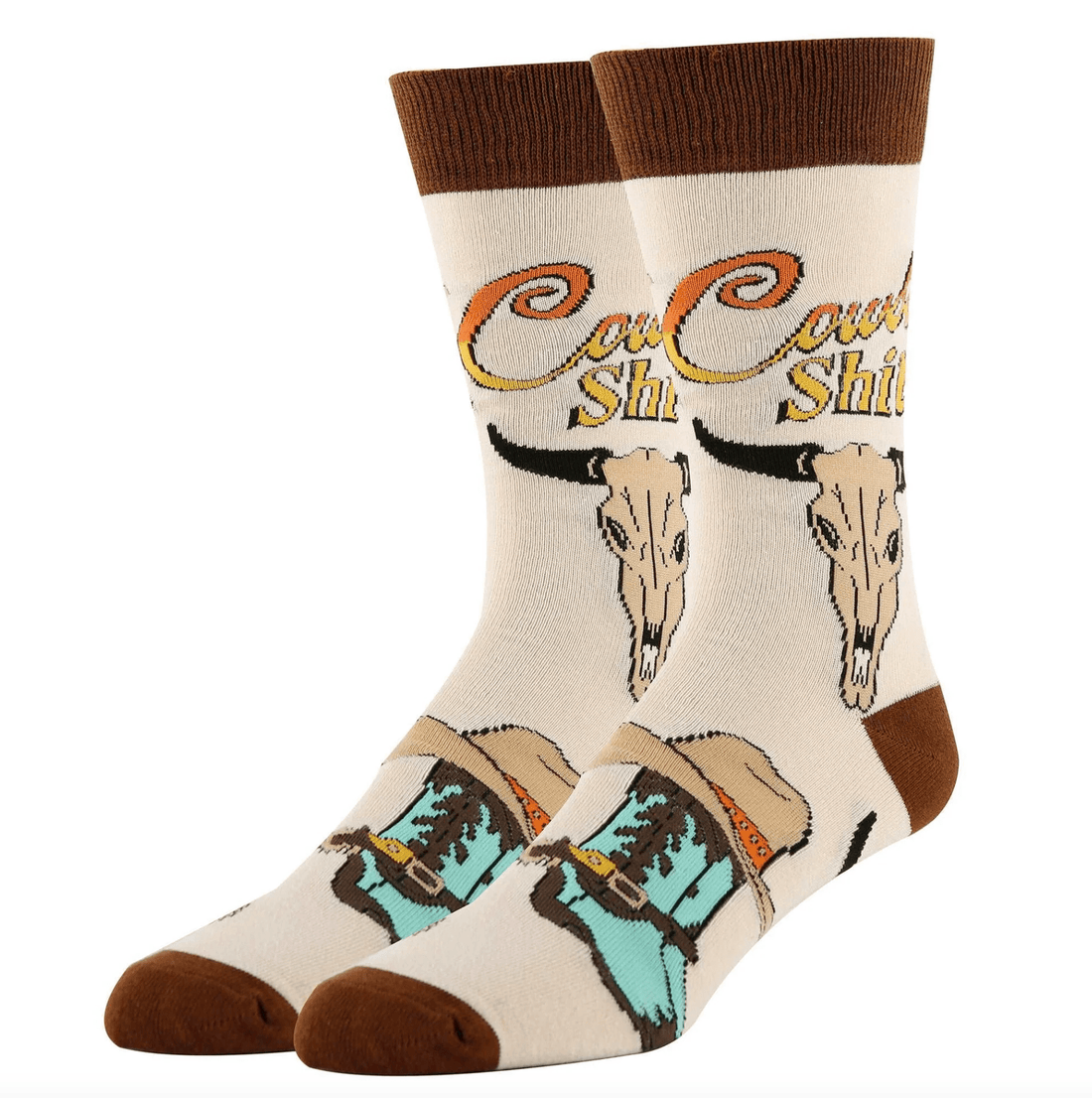 Unisex Cowboy Shit Crew Socks - Whiskey Skies - JY DESIGNS