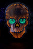 USB Electric Green Eyes Infinity Lighted Halloween Skull - Whiskey Skies - GERSON COMPANIES