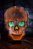 USB Electric Green Eyes Infinity Lighted Halloween Skull - Whiskey Skies - GERSON COMPANIES