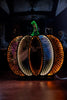 USB Lighted Halloween Infinity Pumpkin Table Top Sitter - Whiskey Skies - GERSON COMPANIES