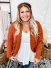 Rust Dolman Open Sweater Cardigan