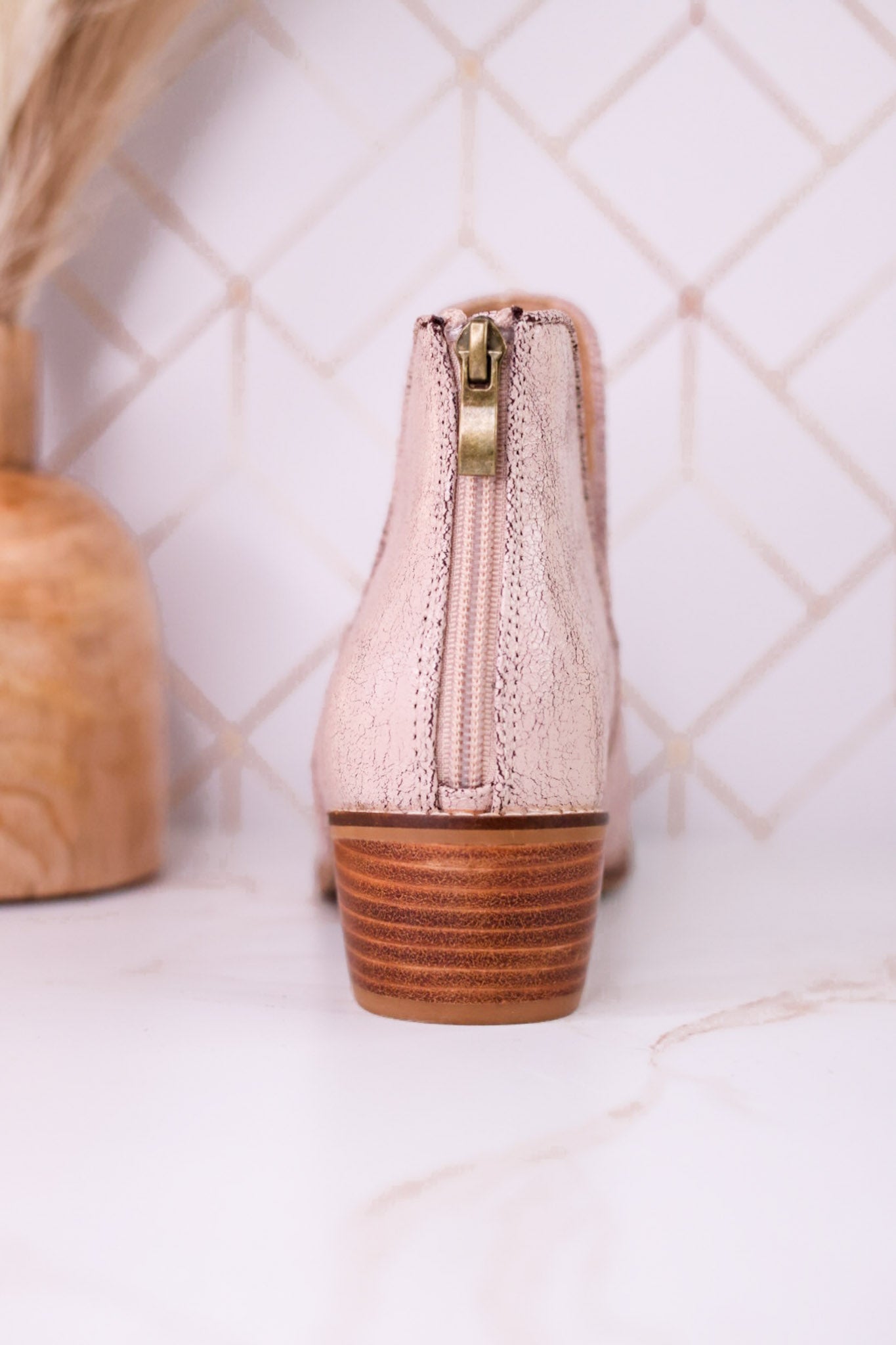 "Vanish" Beige Crackle Western Booties - Whiskey Skies - CORKYS FOOTWEAR