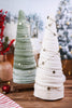 Velvet Wrapped Tabletop Christmas Tree (2 Colors) - Whiskey Skies - YOUNG'S INC