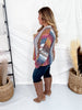 Vertical Striped Boat Neck Sweater In Burgundy - Whiskey Skies - ADORA