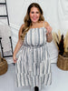 Vertical Stripped Tank Dress W/ Buttons - Whiskey Skies - ANDREE BY UNIT