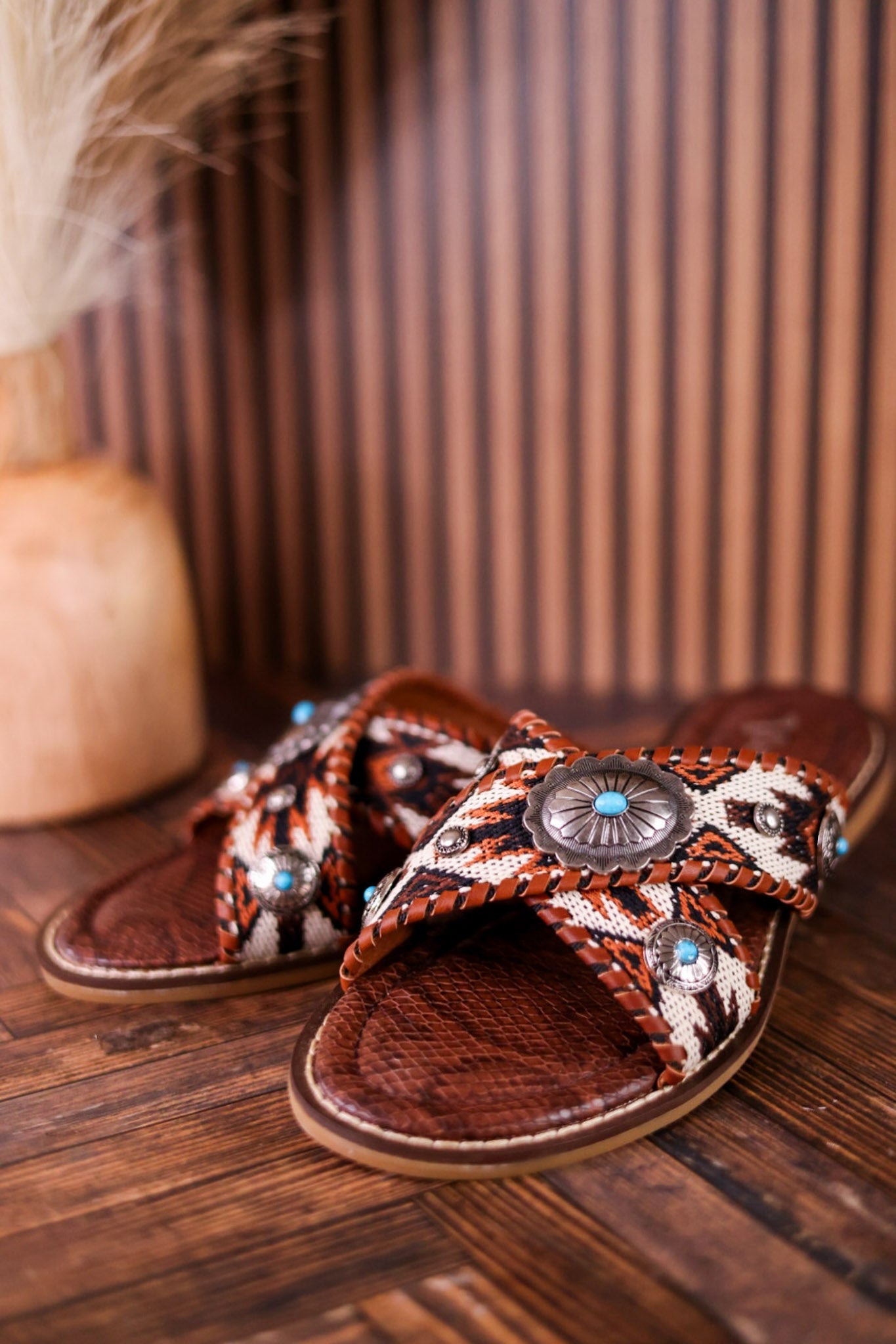 Very G Brown Jungle Sandals - Whiskey Skies - VERY G