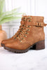 Very G Donatella Tan Heeled Boot - Whiskey Skies - VERY G