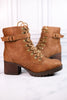 Very G Donatella Tan Heeled Boot - Whiskey Skies - VERY G