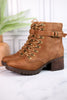 Very G Donatella Tan Heeled Boot - Whiskey Skies - VERY G